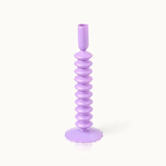Bild von Kerzenständer Glas Zickzack Lavender - by vivi.