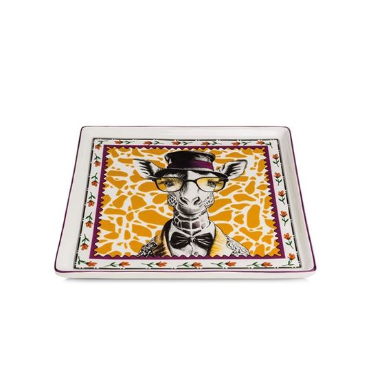 Bild von TRAY HUMAN ESSENCE CM. 19X19 GIRAFFE