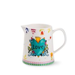 Bild von MILK JUG LOVE TURQUOISE ML. 630