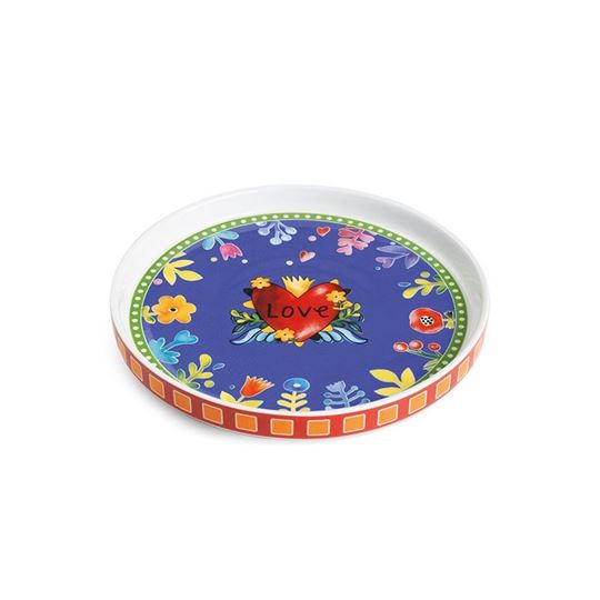 Bild von ROUND TRAY LOVE RED DIAM. CM. 20