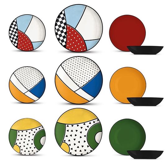 Bild von SET 18 PCS PLATE WARA' (SOUP - DINNER - DESSERT PLATES)