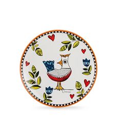 Bild von SET 6 DESSERT PLATES COCORICO' ORANGE DM 19
