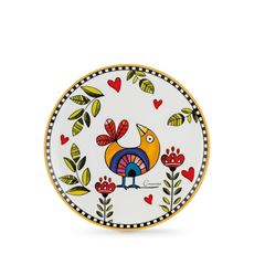 Bild von SET 6 DESSERT PLATES COCORICO' YELLOW DM 19