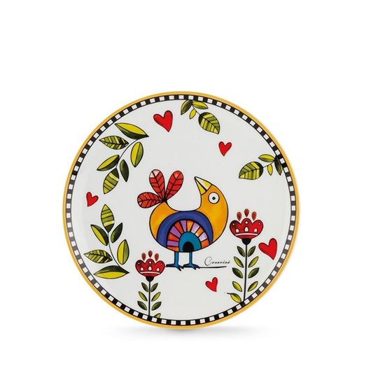 Image sur SET 6 DESSERT PLATES COCORICO' YELLOW DM 19
