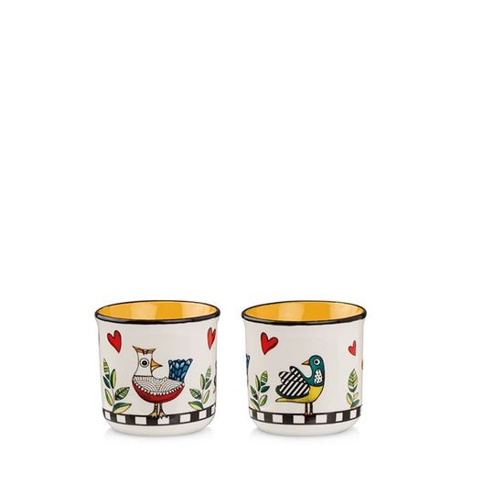 Bild von SET 2 MINI MUGS COCORICO' YELLOW ML 90