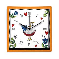 Picture of CLOCK COCORICO' ORANGE CM 31X31