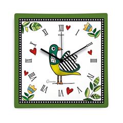 Picture of CLOCK COCORICO' GREEN CM 31X31