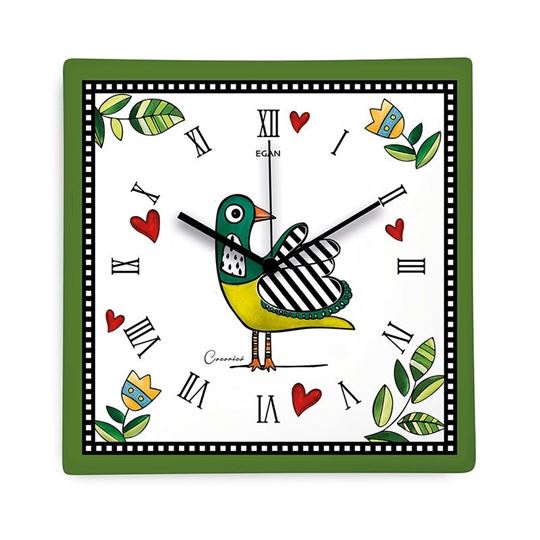 Bild von CLOCK COCORICO' GREEN CM 31X31