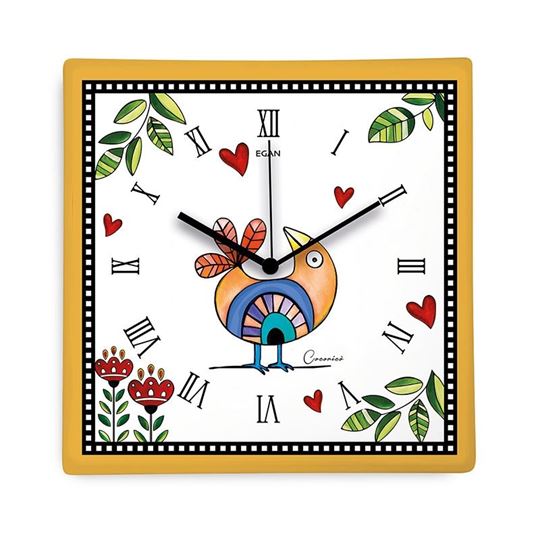 Bild von CLOCK COCORICO' YELLOW CM 31X31