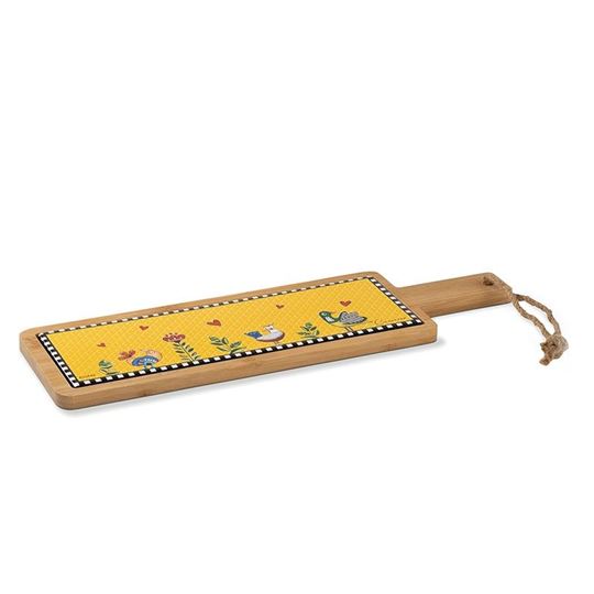 Bild von CHOPPING BOARD COCORICO' YELLOW CM42X13