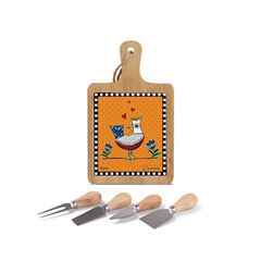 Bild von SET CHOPPING BOARD AND CHEESE KNIFE COCORICO'