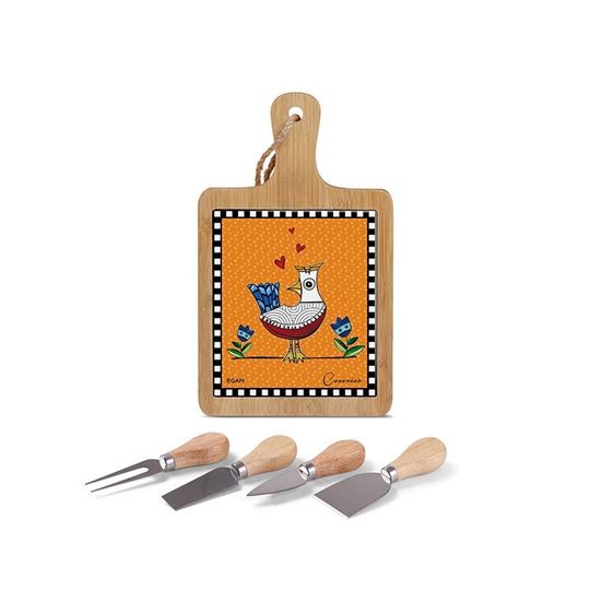 Picture of SET CHOPPING BOARD AND CHEESE KNIFE COCORICO'