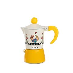 Bild von MOKA COFFEE MAKER COCORICO' YELLOW 2CPS