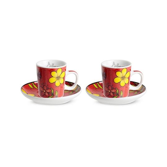 Bild von 2 PC COFFEE SET BELLAMORE RED ML 100