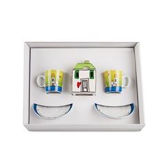 Bild von SET 2 COFFEE CUPS - SUGAR BOWL LE CASETTE GREEN