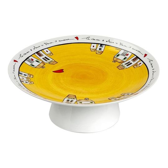 Bild von CAKE STAND LE CASETTE YELLOW CM 27X10