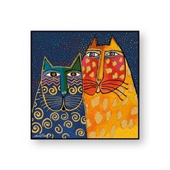 Bild von PICTURE L.BURCH GATTO BLU CM 70X70