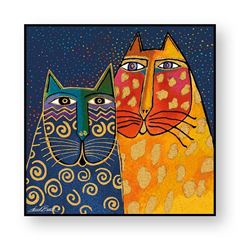 Bild von PICTURE L.BURCH GATTO BLU CM 100X100