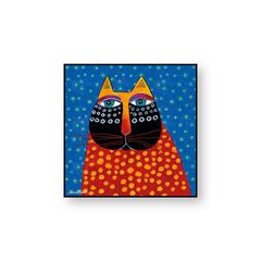 Bild von PICTURE L.BURCH GATTO CELESTE CM 50X50