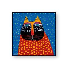 Bild von PICTURE L.BURCH GATTO CELESTE CM 70X70