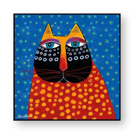 Bild von PICTURE L.BURCH GATTO CELESTE CM 100X100