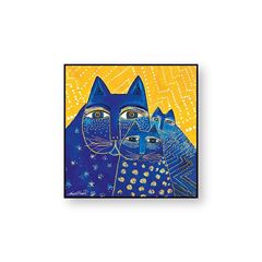 Bild von PICTURE L.BURCH GATTO GIALLO CM 50X50