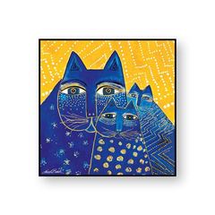 Bild von PICTURE L.BURCH GATTO GIALLO CM 70X70