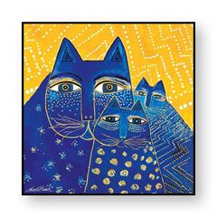 Bild von PICTURE L.BURCH GATTO GIALLO CM 100X100