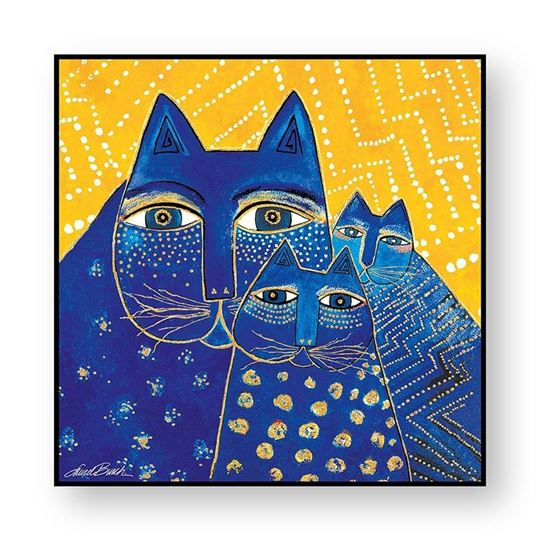 Bild von PICTURE L.BURCH GATTO GIALLO CM 100X100