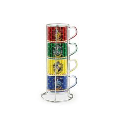 Bild von 4 PC STACKABLE COFFEE CUP SET HARRY POTTER + METALRACK ML 80