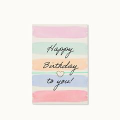 Bild von Armband-Karte: Happy Birthday Colorful Stripes  - by vivi.