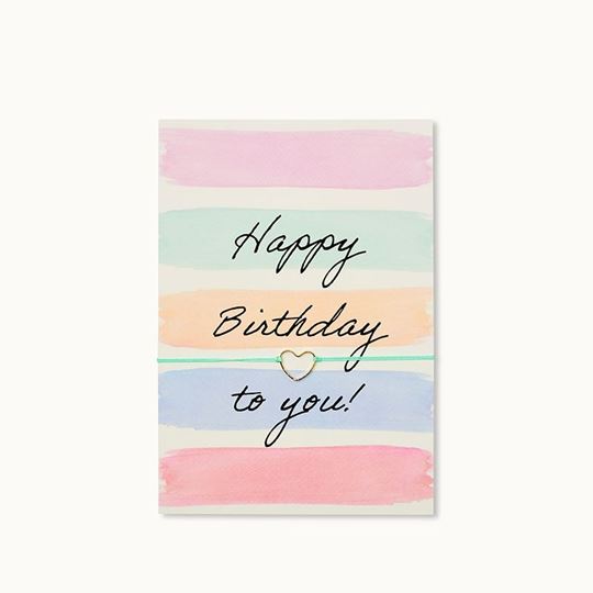 Immagine di Armband-Karte: Happy Birthday Colorful Stripes  - by vivi.