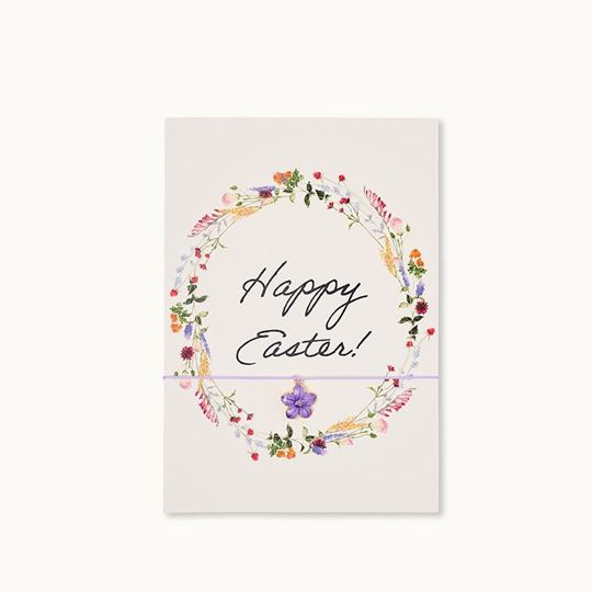 Bild von Armband-Karte: Happy Easter Flowers - by vivi.