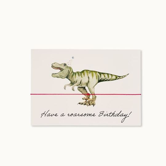Bild von Armband-Karte: Have a roarsome Birthday! Dinosaur - by vivi.