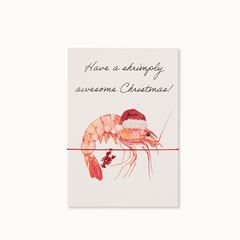 Bild von Armband-Karte: Shrimply awesome Christmas - by vivi.