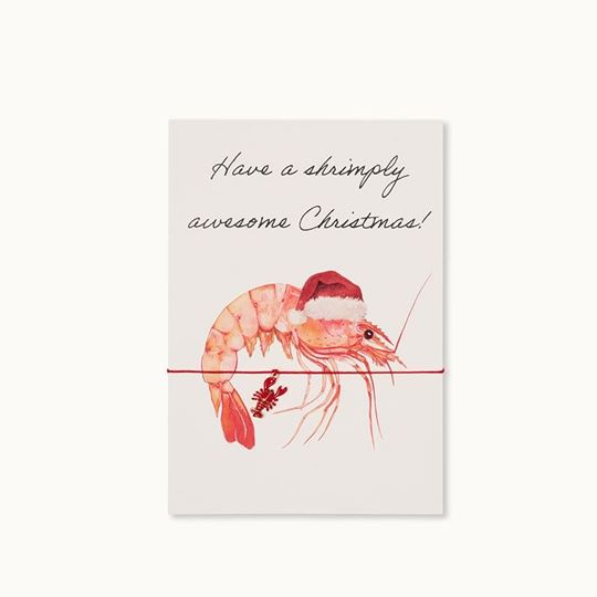 Bild von Armband-Karte: Shrimply awesome Christmas - by vivi.