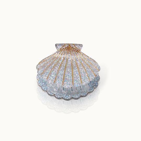 Picture of Haarklammer Muschelform Silver Glitter - by vivi.