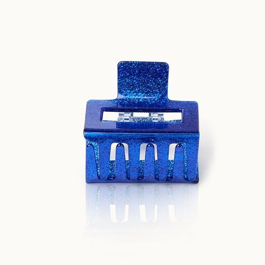 Immagine di Haarklammer Square  Blue Glitter - by vivi.