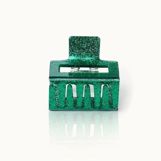 Picture of Haarklammer Square  Green Glitter - by vivi.