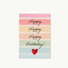Bild von Pin-Karte: Happy Happy Happy Birthday  - by vivi.
