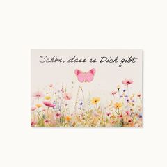 Bild von Pin-Karte: Schmetterling - Schön, dass es Dich gibt - by vivi.