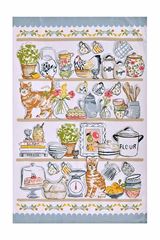Picture of Pantry Cats Cotton Tea Towel - Ulster Weavers