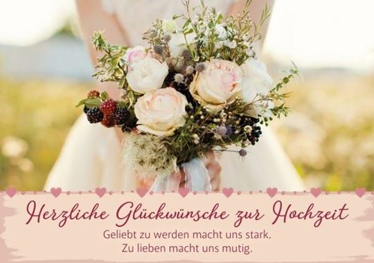 Bild von Herzliche Glückwünsche zur Hochzeit 6Ex.