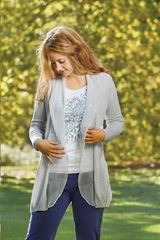 Image de Strick-Cardigan mit Seide in silber von The Spirit of OM