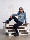 Image sur Sweatjacke in jeansblau von The Spirit of OM