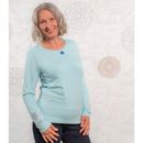 Immagine di Langarm Shirt Bambus in blue-breeze von The Spirit of OM