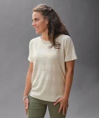 Immagine di Shirt Damen in beige melange gold von The Spirit of OM