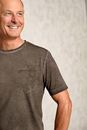 Picture of T-Shirt men Ethno mit Brusttasche in dunkelgrau von The Spirit of OM