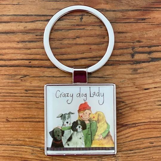 Bild von CRAZY DOG LADY KEY RING