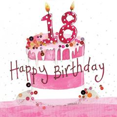 Immagine di 18 YEAR OLD CAKE BIRTHDAY CARD